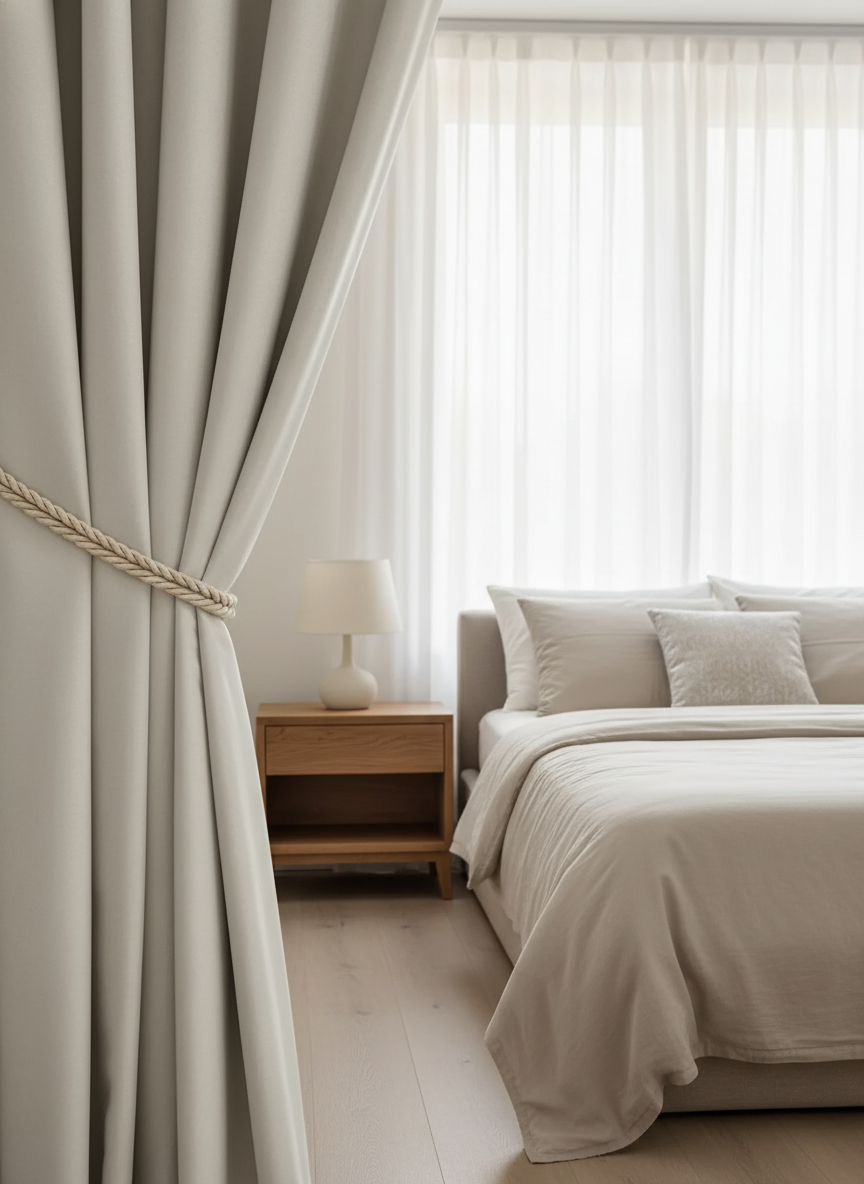 Draperie din catifea crem HKN4