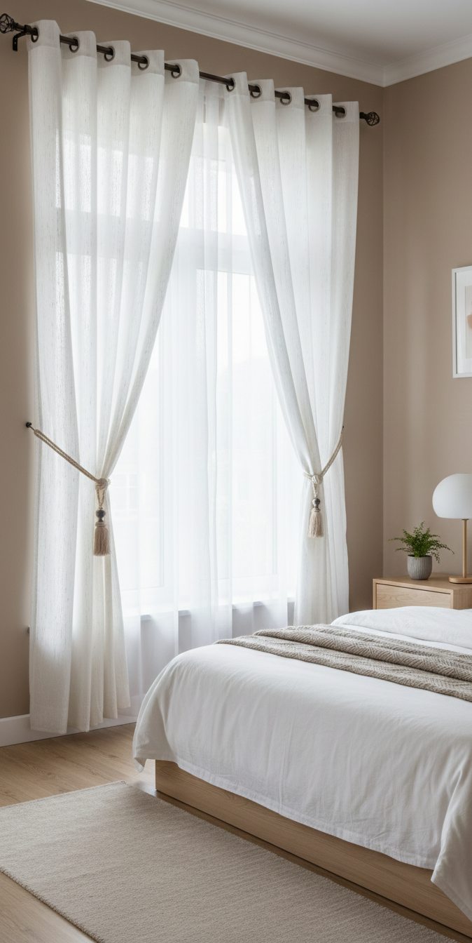 Perdea simplă Tay Bambu alb – Ambiance Design