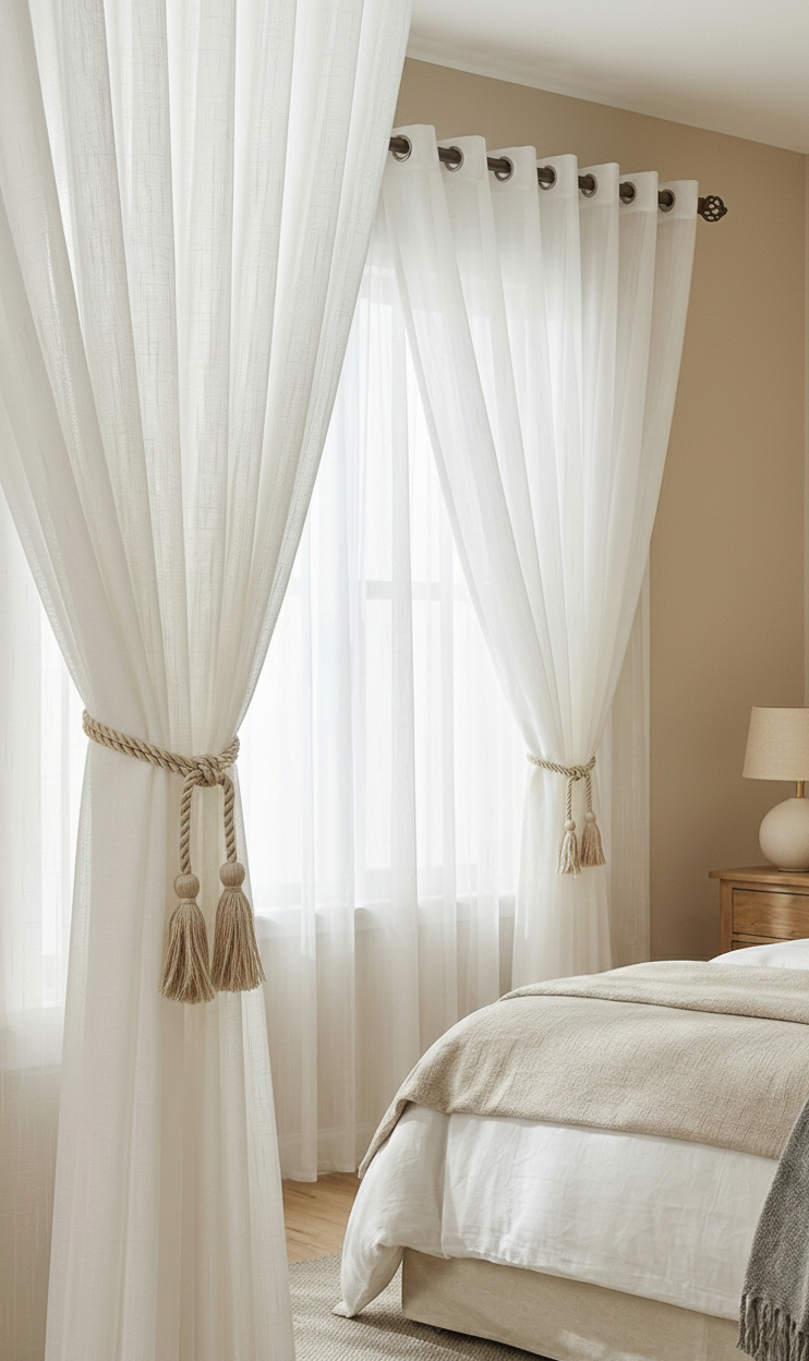 Perdea simplă Tay Bambu crem – Ambiance Design