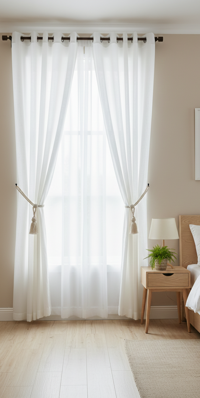 Perdea simplă Vual alb – Ambiance Design