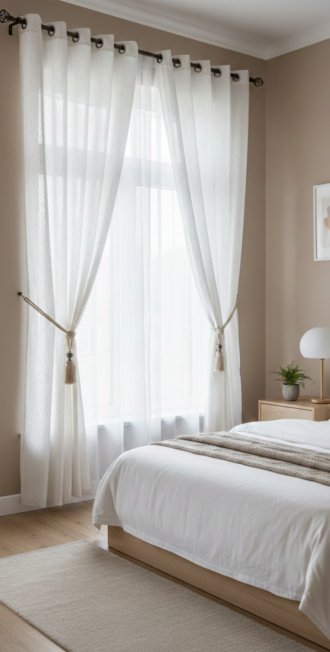 Perdea simplă Ploiță crem – Ambiance Design