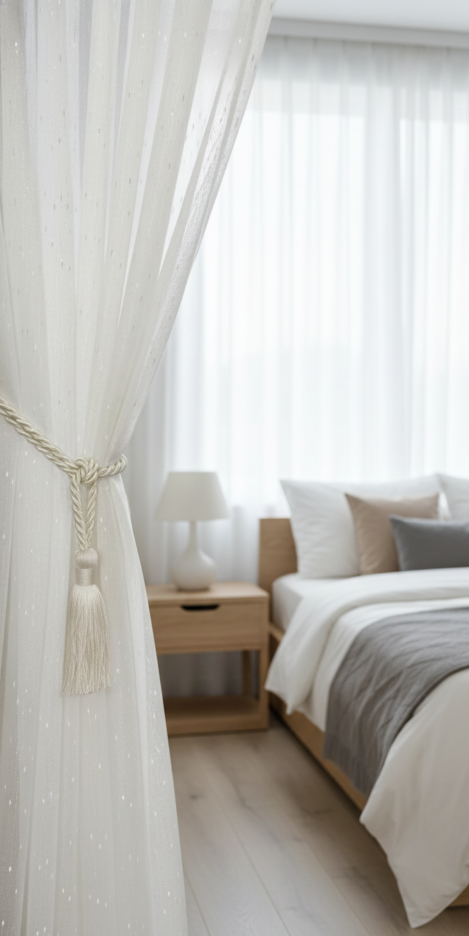 Perdea simplă Ploiță crem – Ambiance Design