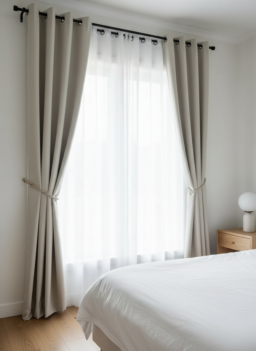 Draperie din catifea crem HKN4