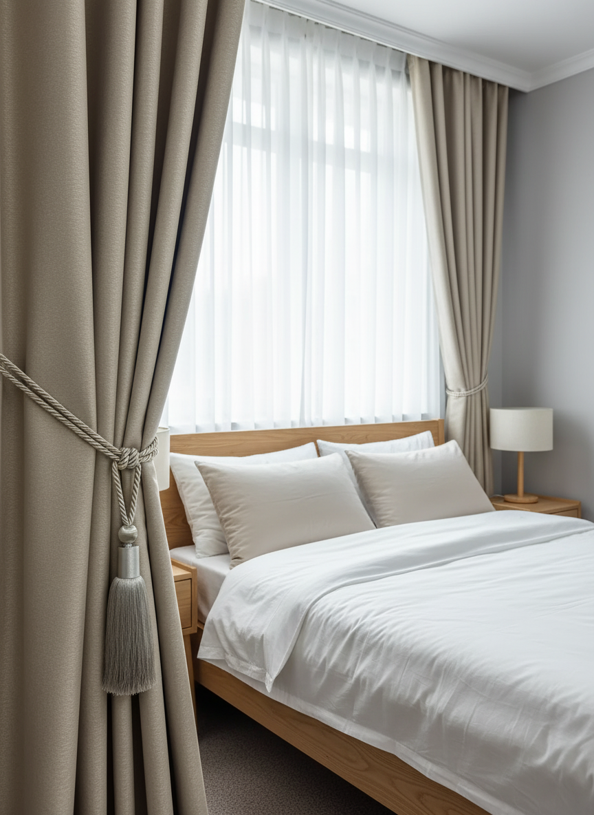 Draperie bej catifelată Soft 2022