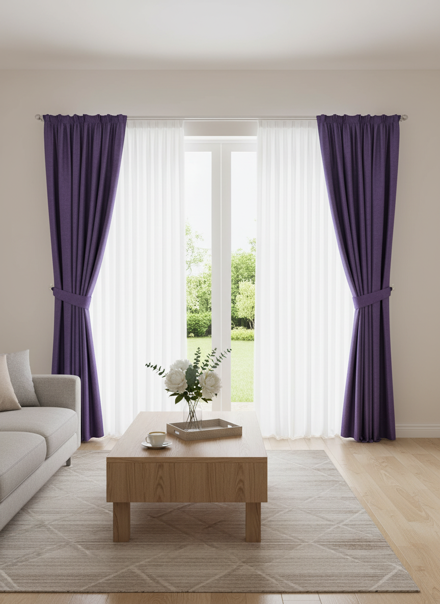 Draperie catifelată mov Soft 5