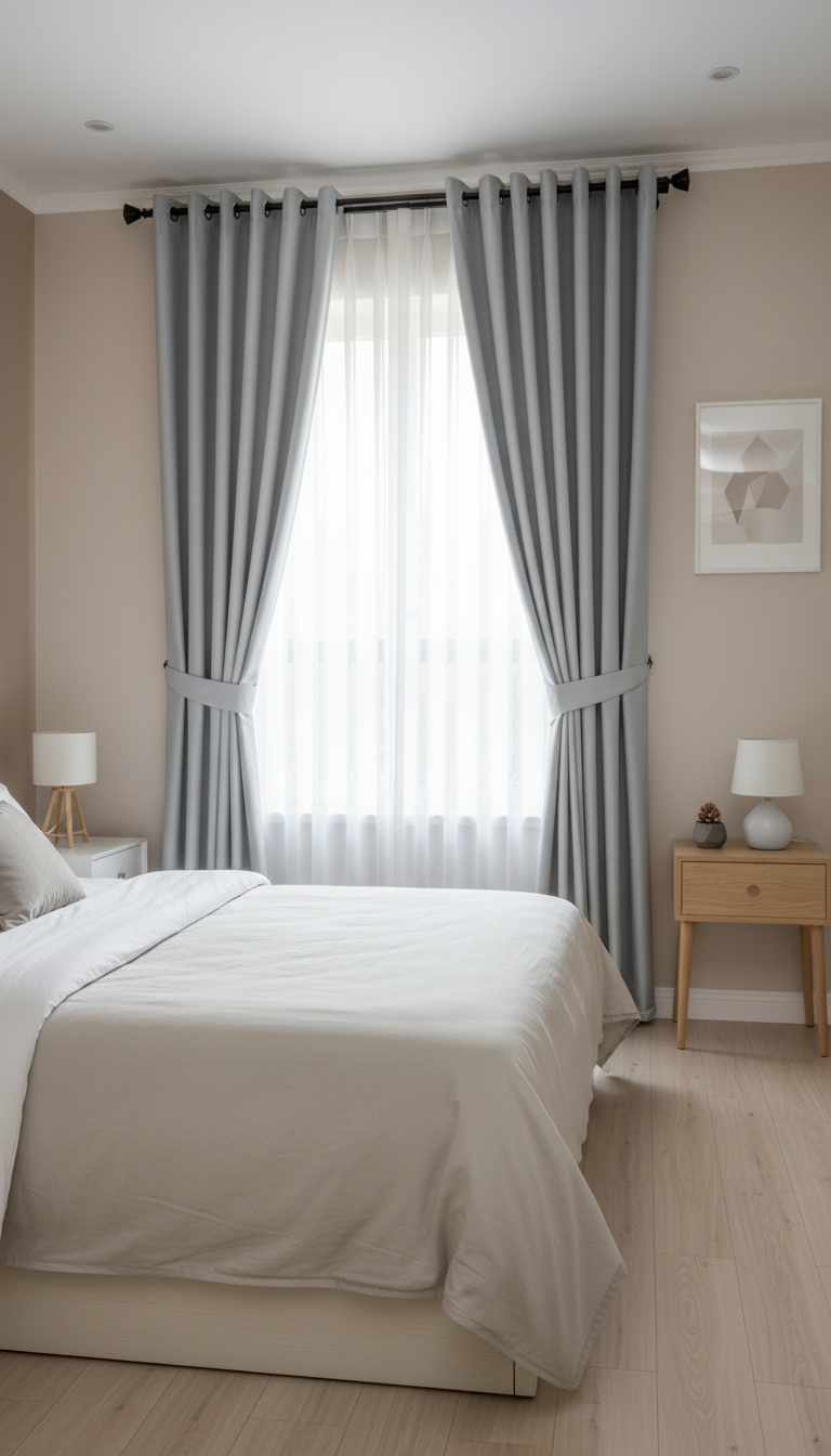 Draperie Blackout gri deschis – Draperie Blackout Simple 1