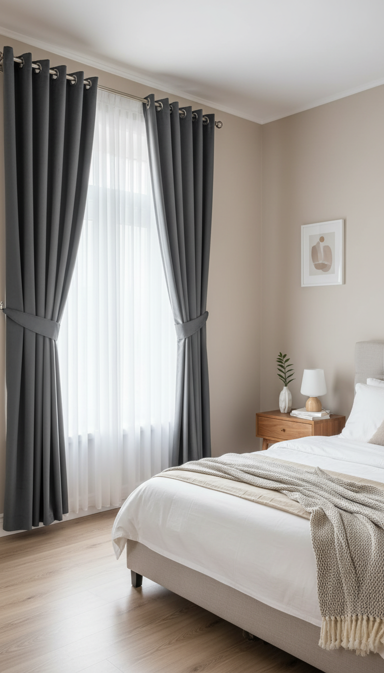 Draperie din catifea gri antracit HKN18