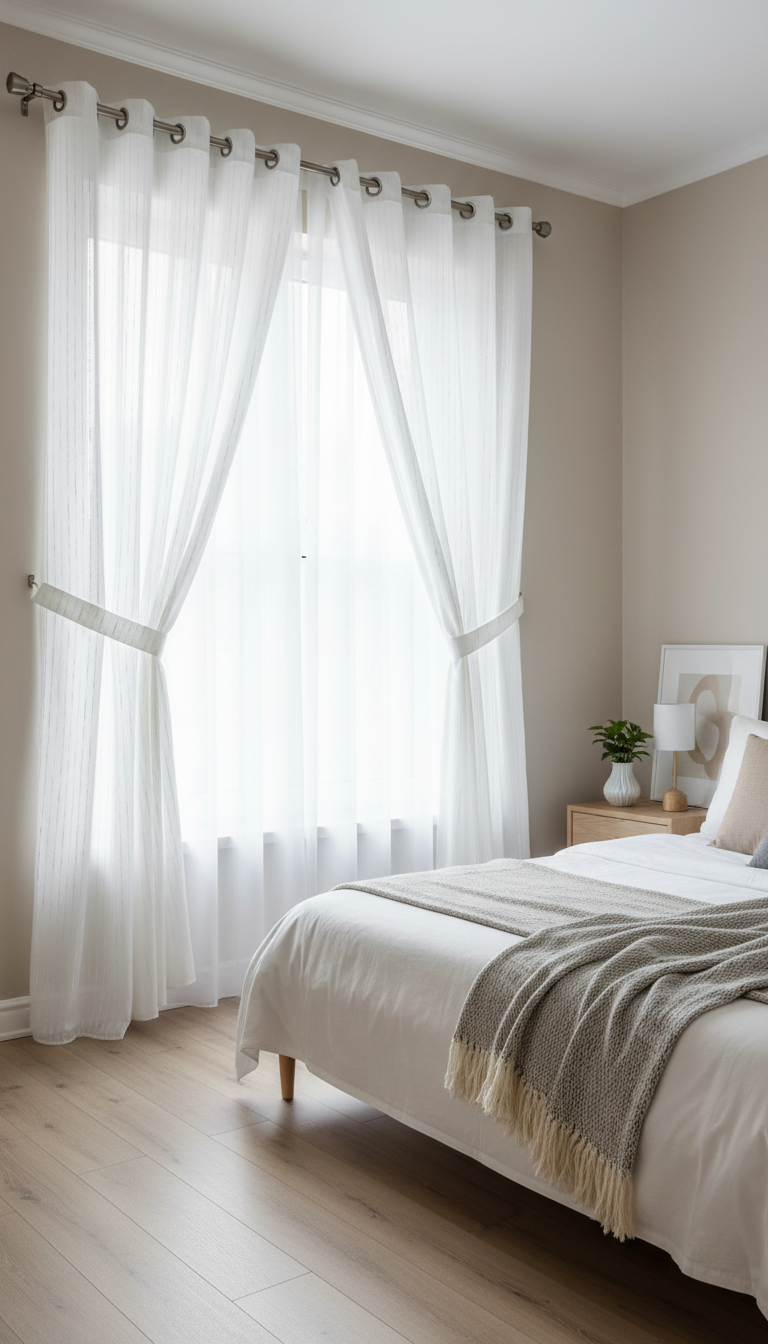 Perdea simplă Santuk alb – Ambiance Design