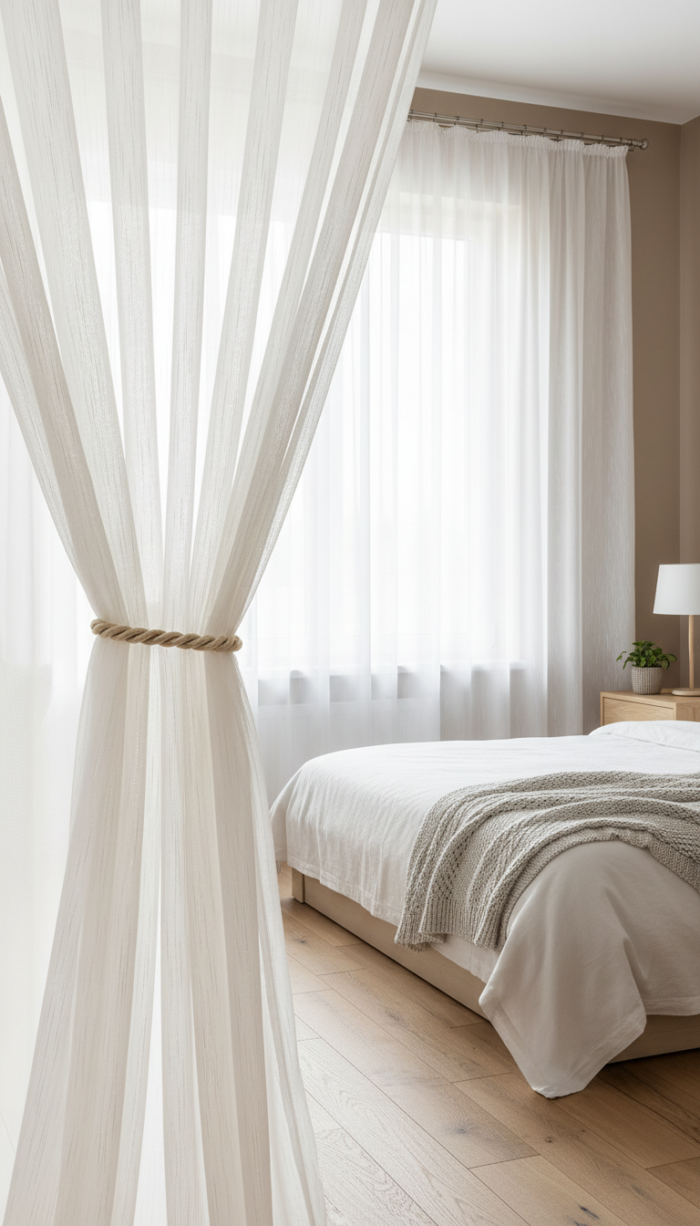 Perdea simplă Santuk alb – Ambiance Design